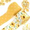 Sunflower Wired Edge Ribbon Set – Yellow & White Floral Craft Ribbon, 2 Rolls (20 Yards Total) for Spring DIY Crafts, Wreath Making, Bow Making, Gift Wrapping & Wedding Party Decorations